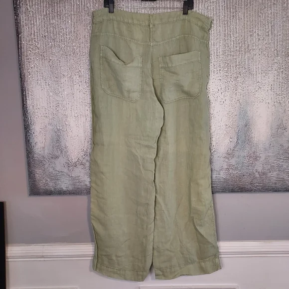 Zara Wide Leg 100% Linen  Pants - Picture 9 of 9